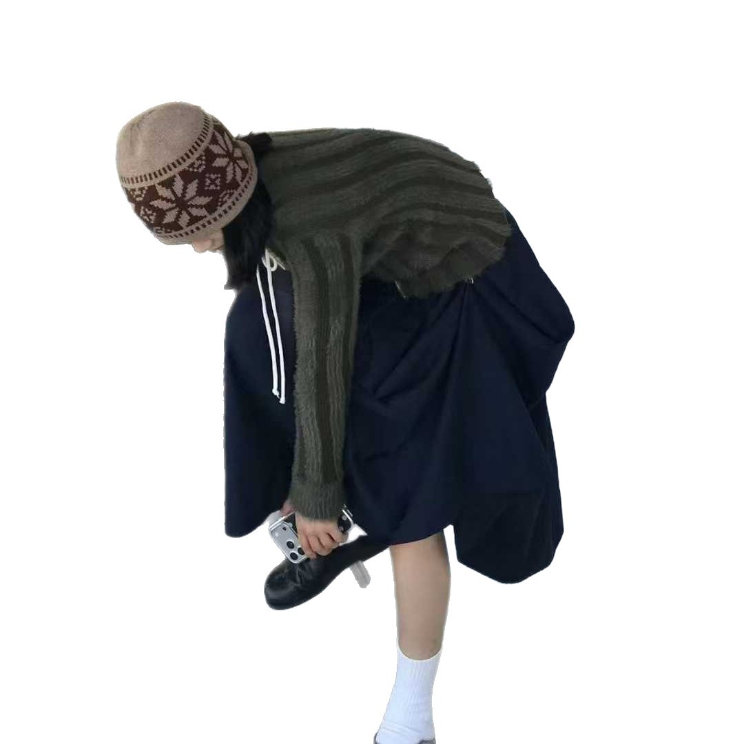 Dongdaemun, South Korea, hand-knitted fisherman hats, small basin hats that show off your face in autumn and winter, solid-color versatile and warm woolen hats Item Picture