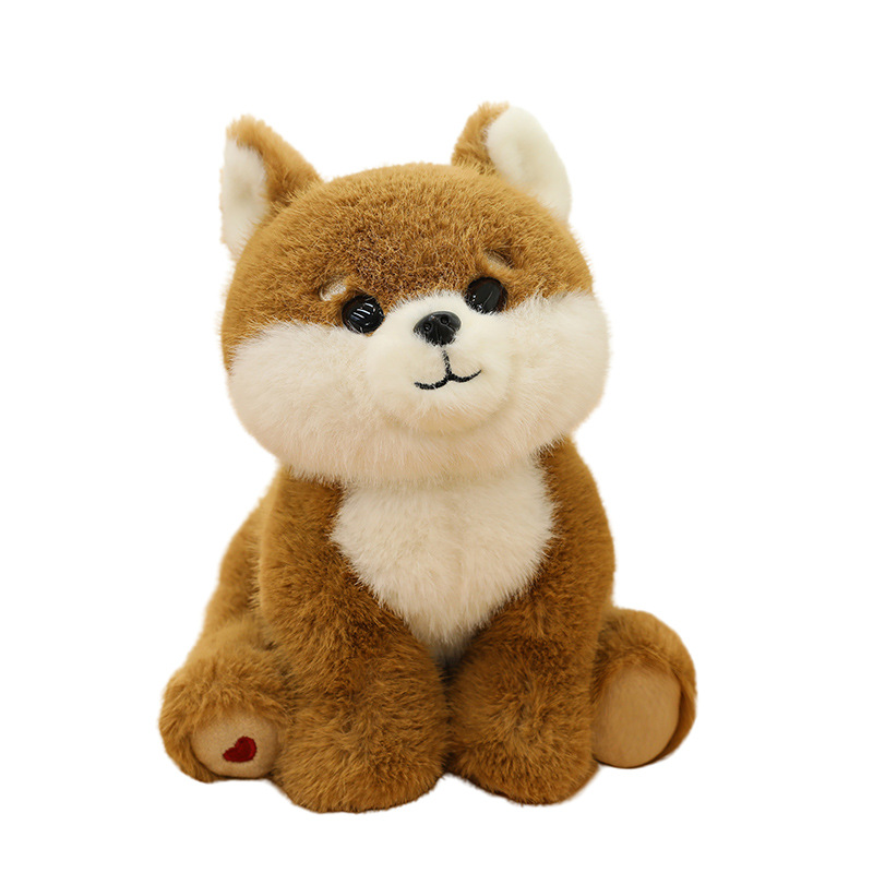 Cute sitting and lying West Highland plush toy Labrador, palm treasure Akita Dog, children's comfort dog wholesale Item Picture