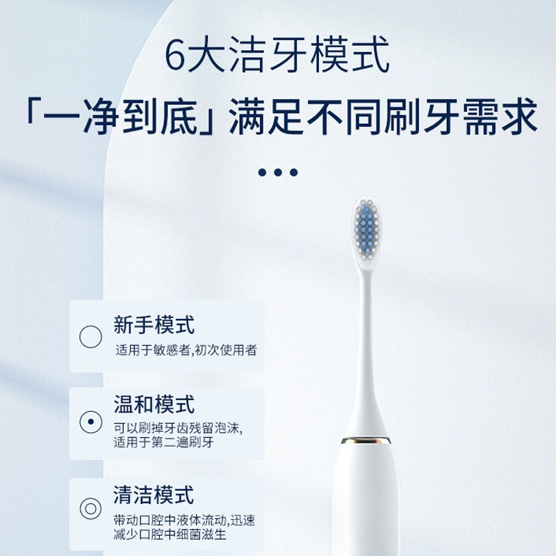 电动牙刷充电成人男女士细软毛学生党礼盒情侣款套装充电式声波产品图
