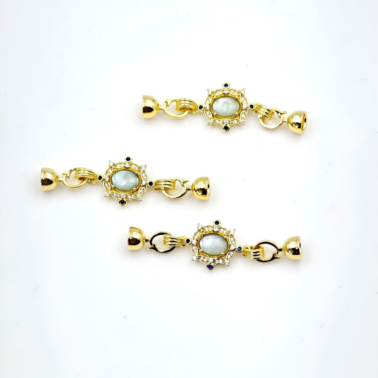 French court retro style single-row necklace clasp connection clasp, natural mother-of-pearl necklace connection clasp, accessory clasp Item Picture