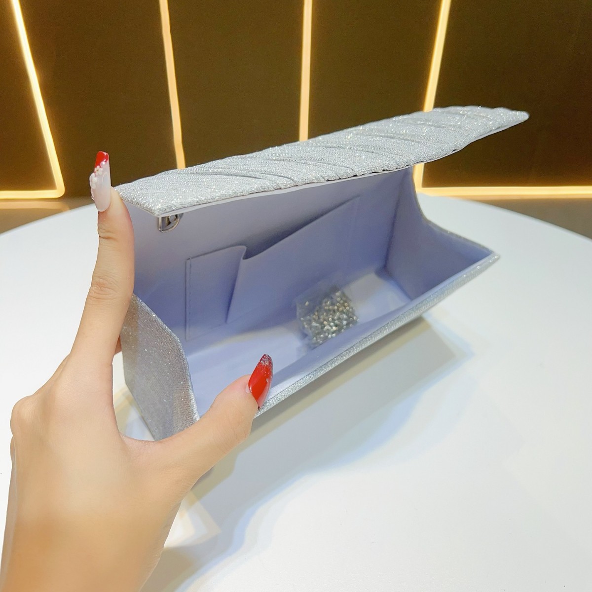 包包女/手提糖果盒/晚装包女士欧美/亮闪闪/Purses细节图