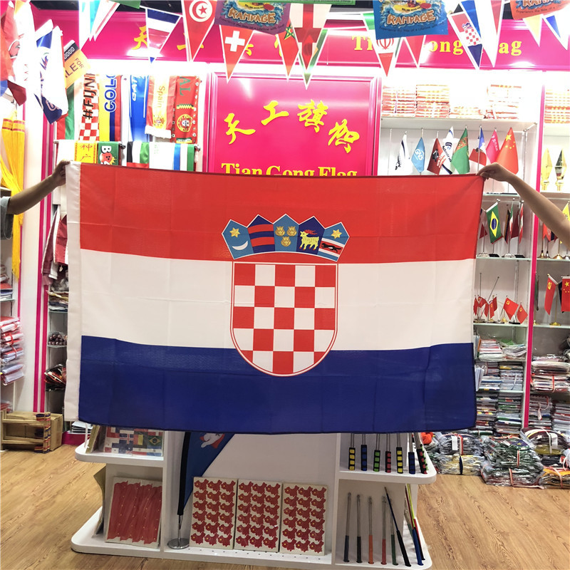 No. 4 150X90cm Croatian flag, fan flag, custom-made flag, advertising flag