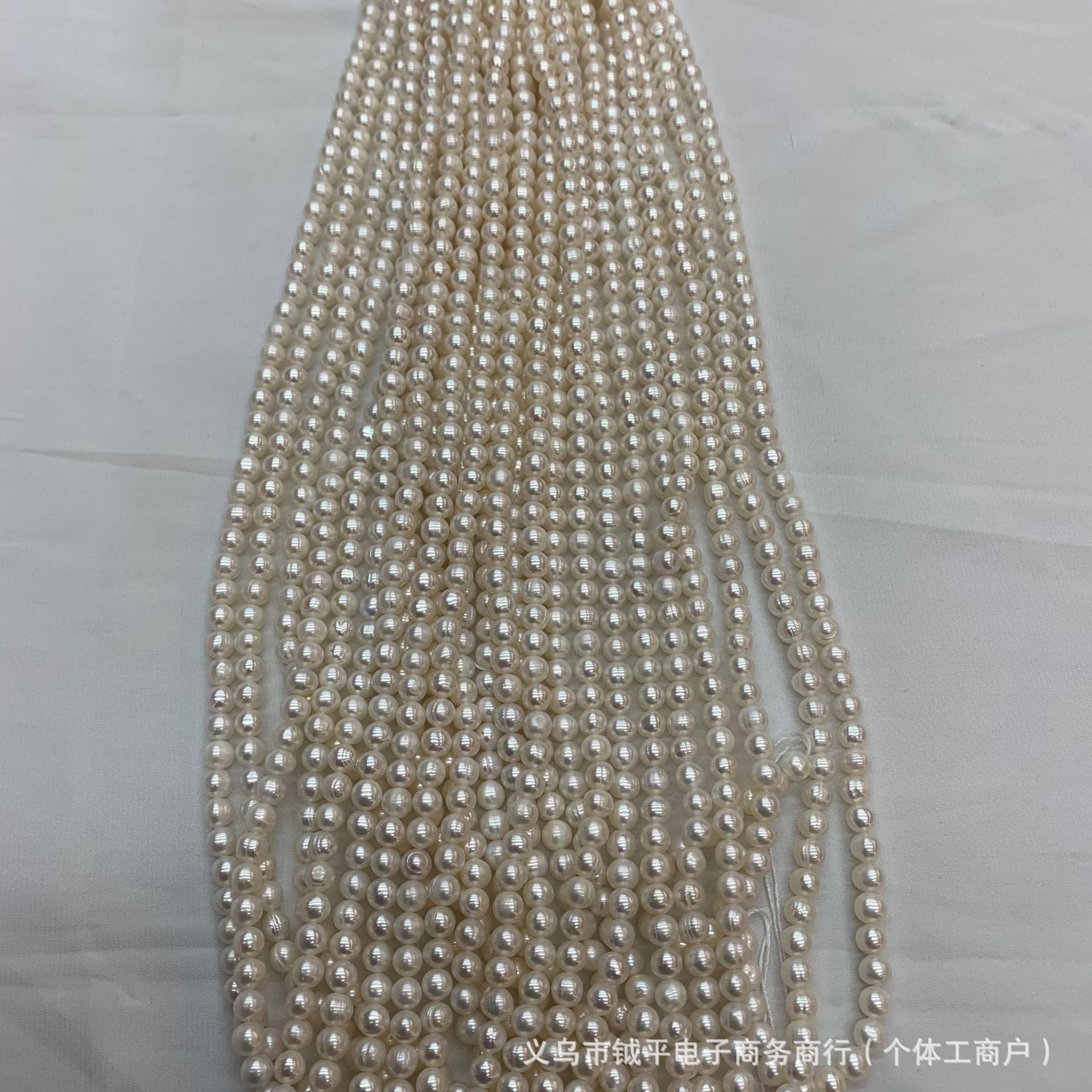 5-6mm冲天然淡水珍珠项链半成品高光高亮近正圆基本无瑕可diy项链