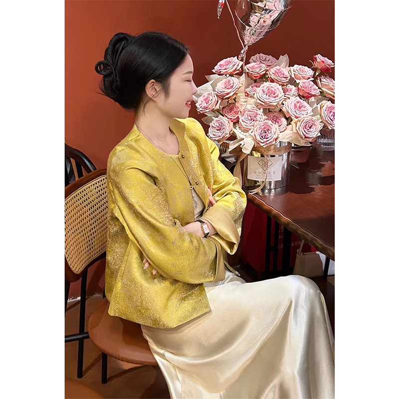 国潮欧洲站春装女款2026年新款新中式国风高级感套装裙气质显瘦两件套