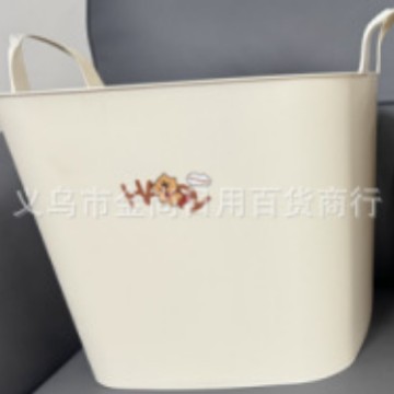 Cute cartoon children's toy storage bucket, storage basket, laundry basket, light luxury home dirty clothes storage basket, dirty clothes basket Application Scenario