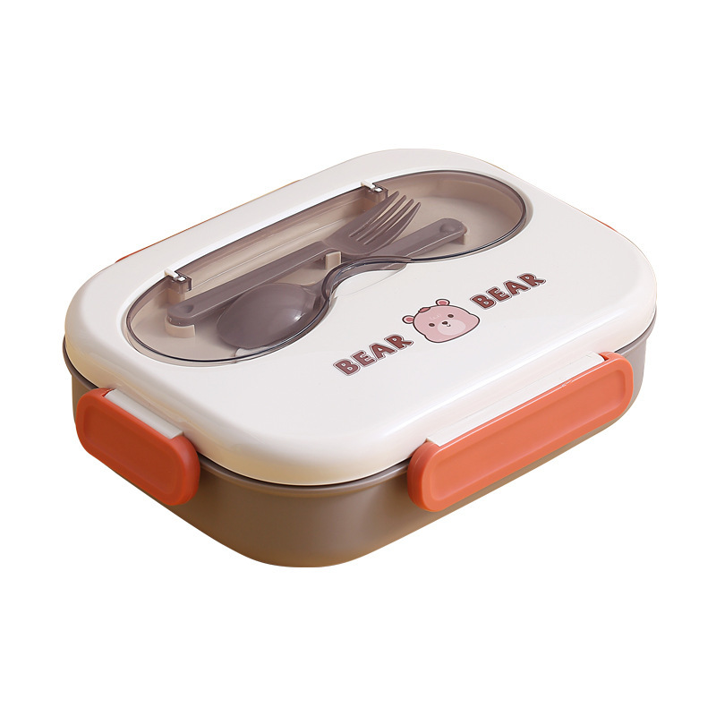 Portable insulated lunch box, rectangular lunch box for office workers, student cafeteria lunch box with compartments, Japanese-style compartments Item Picture