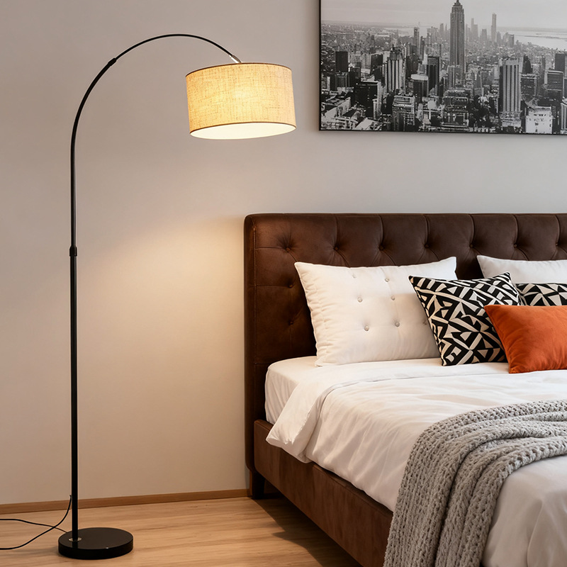跨境落地灯客厅卧室床头喂奶灯书房简约钢琴北欧led钓鱼落地台灯