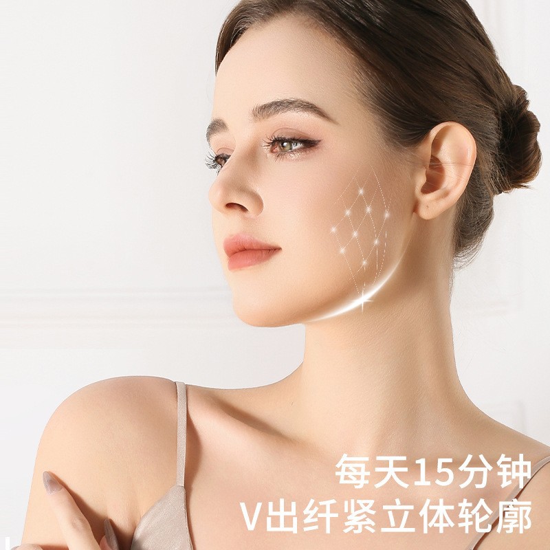 Cross-border roller-type beauty device, rolling facial massage instrument, micro-current EMS small V-face double chin slimming device details Picture