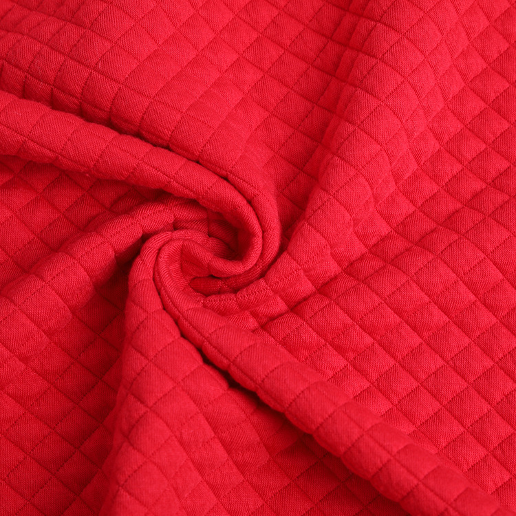 现货320g针织菱形提花空气层TR弹力记忆枕家居服家纺提花面料产品图