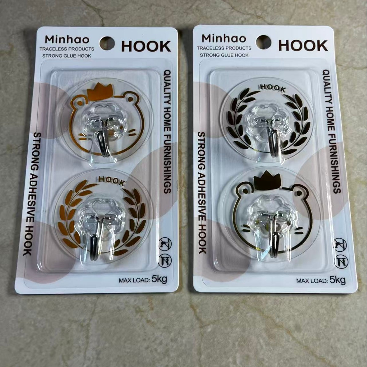 Transparent plum blossom sheet adhesive hook, coat and hat adhesive hook, seamless adhesive hook, kitchen and bathroom non-drilling hook, wall hook