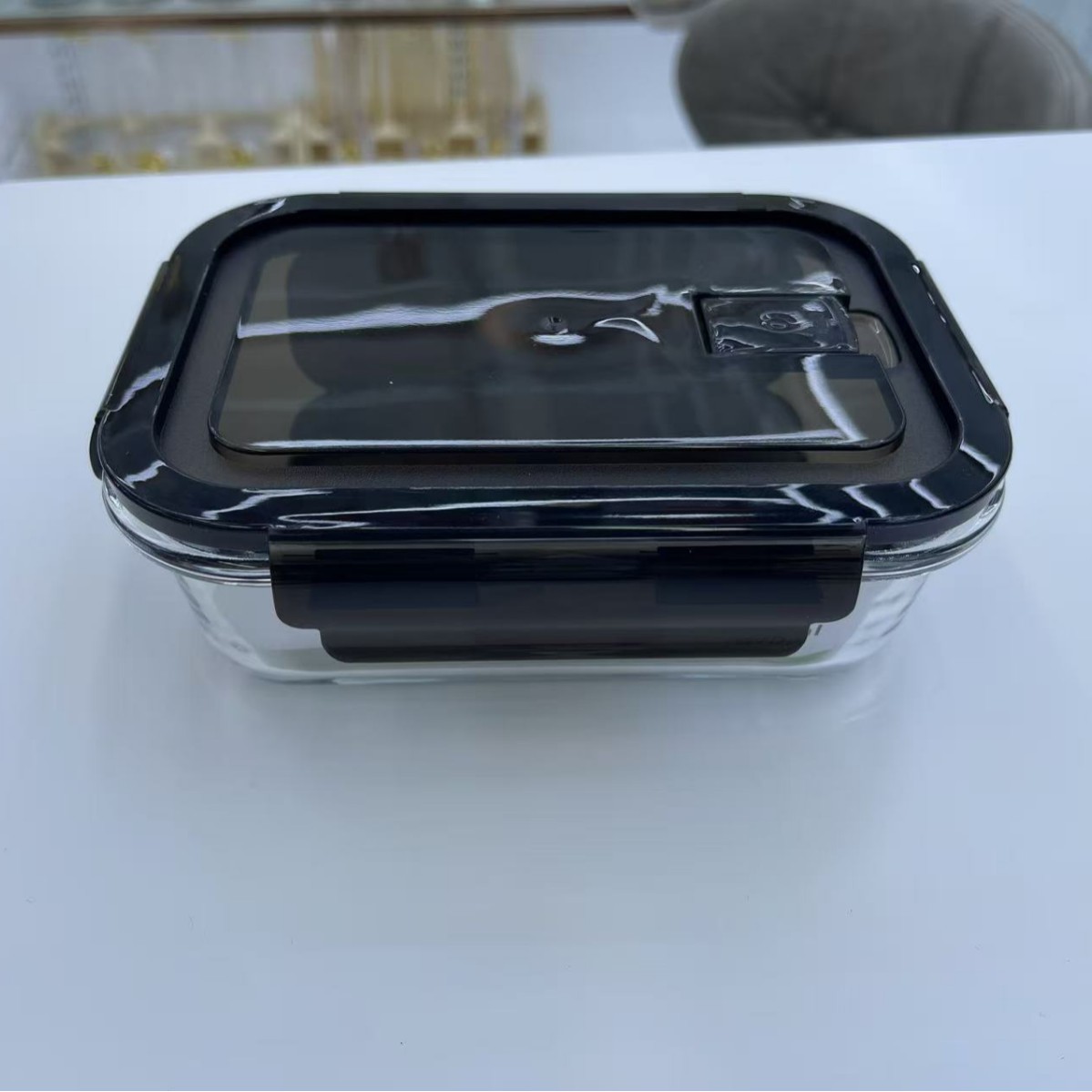 Heat-resistant glass lunch box, office worker microwave oven heating lunch box, fresh-keeping box with lunch box details Picture