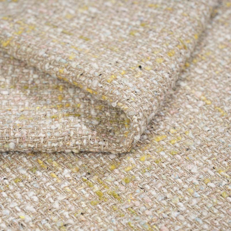 Mokaishi's color-jumping wool chanty fabric for autumn and winter, a stylish and elegant woven women's coat for autumn and winter Application Scenario