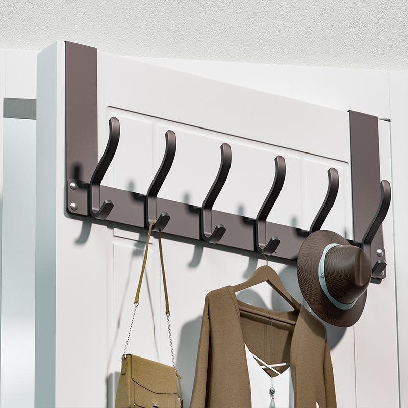 门后挂钩免打孔挂衣钩卧室门上挂钩浴室门挂钩收纳衣帽钩置物架