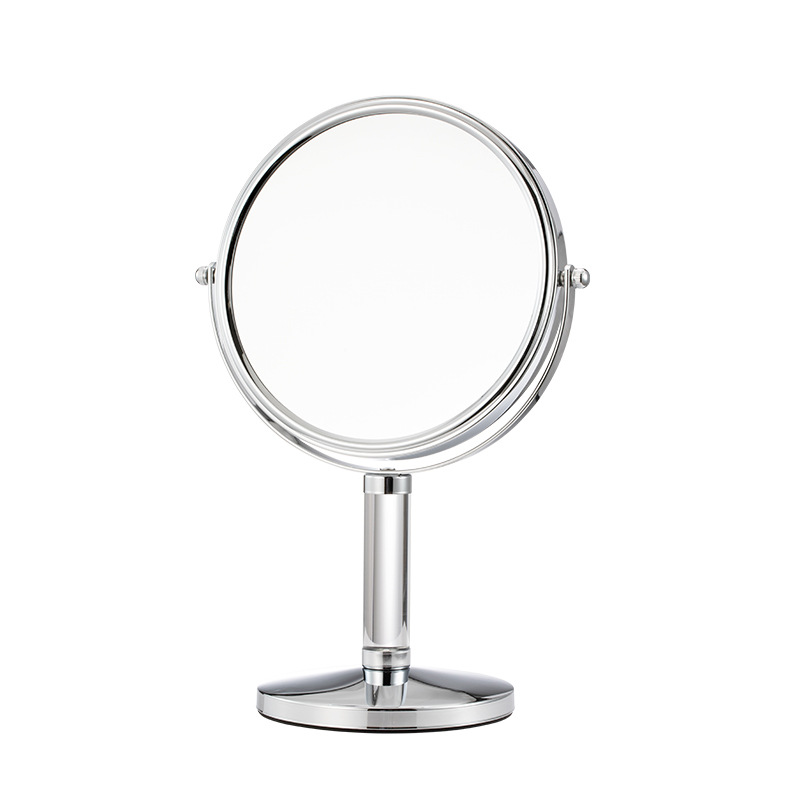镜子化妆镜便携台式桌面家用学生宿舍梳妆美妆镜双面放大高清欧式白底实物图