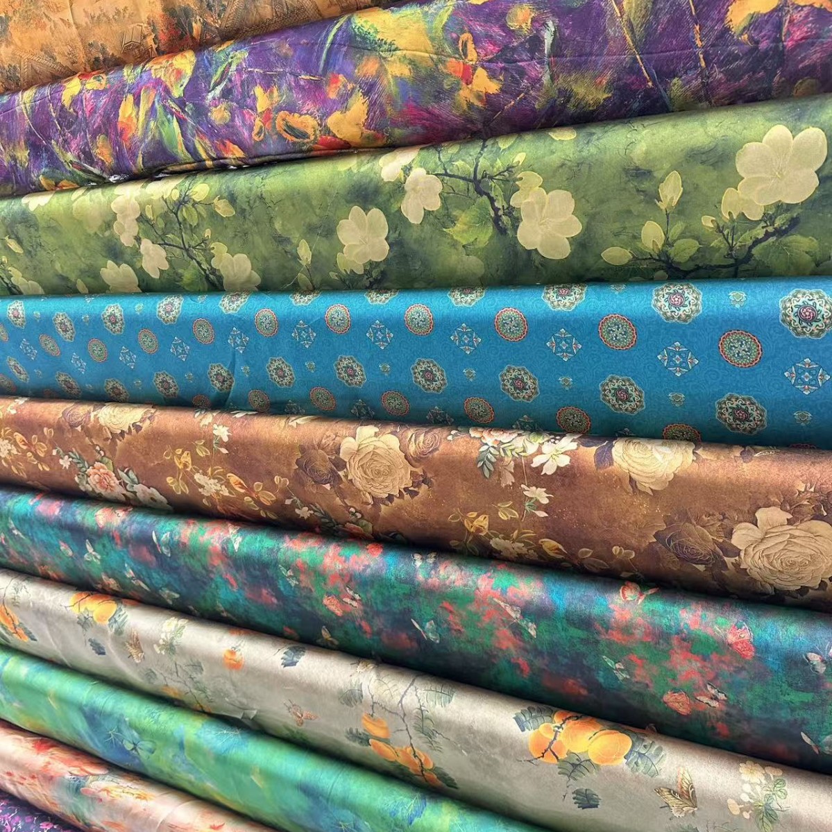 人丝香云纱面料定制新中式国风服装马甲外套棉服羽绒服