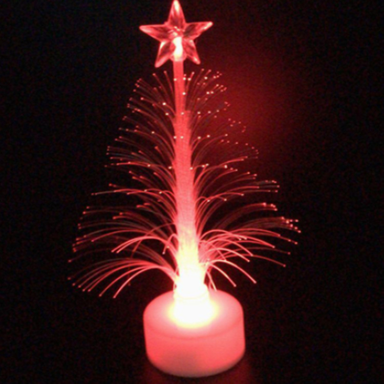 Creative seven-color optical fiber tree night light, festival decoration, luminous simulation Christmas tree, children's luminous tree toy Application Scenario