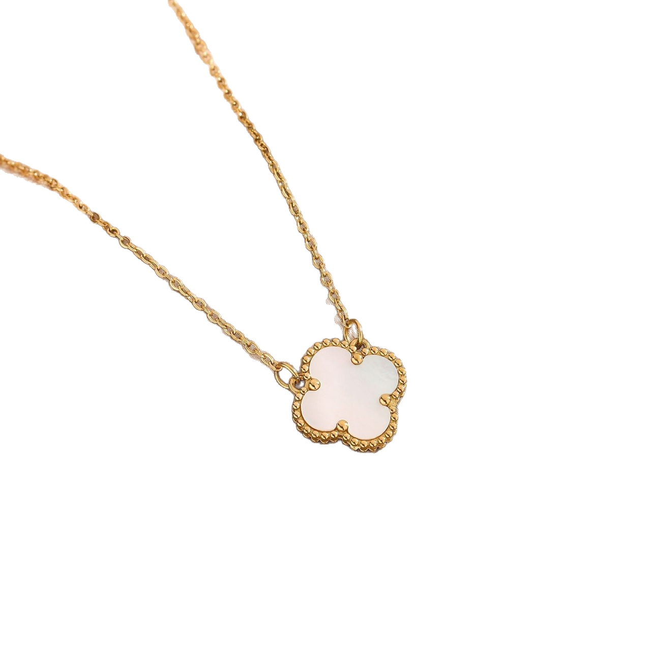 Cross-border wholesale live streaming: Simple four-leaf titanium steel necklace for women's Douyin, personalized, fashionable and non-fading bestseller Item Picture