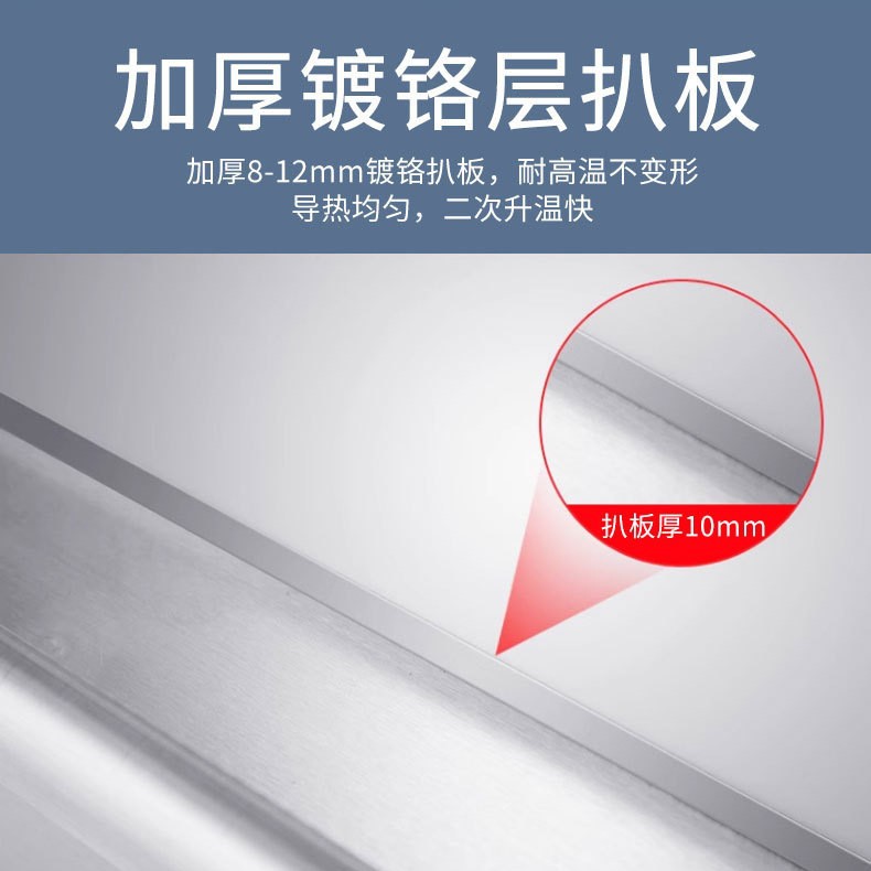Multi-functional desktop electric grill for both frying and baking, quick heating, thickened stainless steel commercial pancake maker Application Scenario