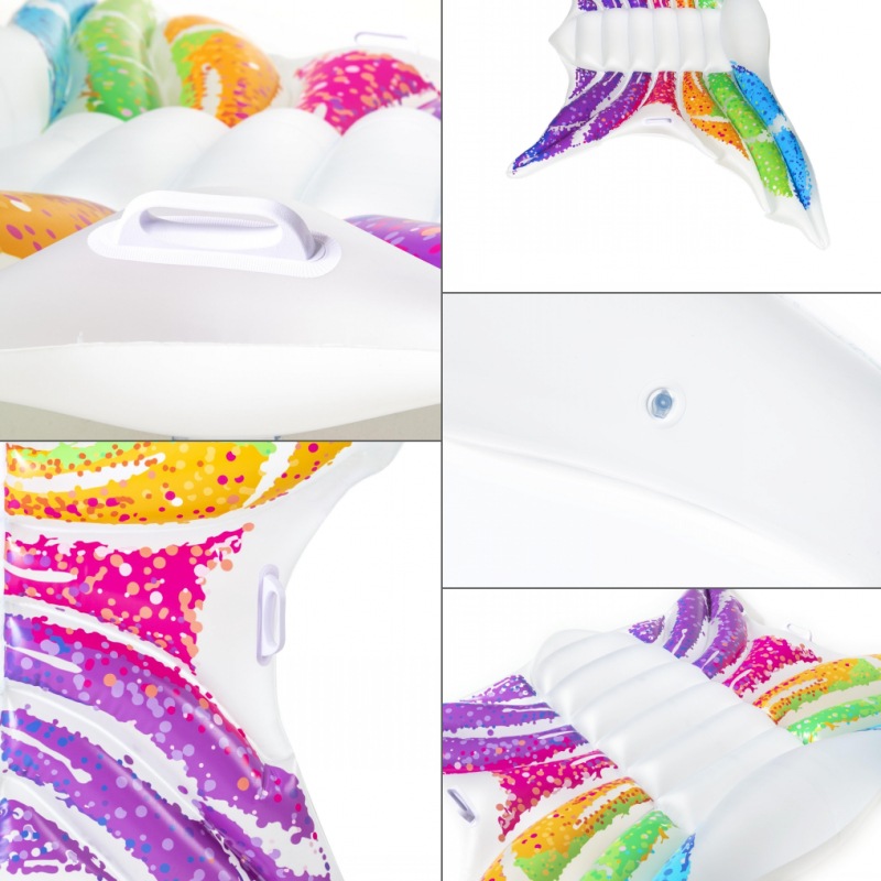 水上充气床、充气浮排实物图