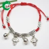 Hand-woven red string bracelet of the 12 Chinese zodiac signs, imitation Tibetan silver red string bell foot chain, Snake Year bracelet Specification image