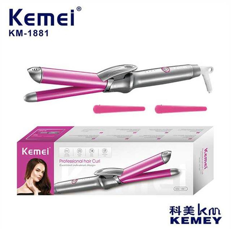 Fábrica personalizada komei rizador de pelo big wave KM-1881 cross border rizador de pelo cuidado permanente férula alta cranial superior