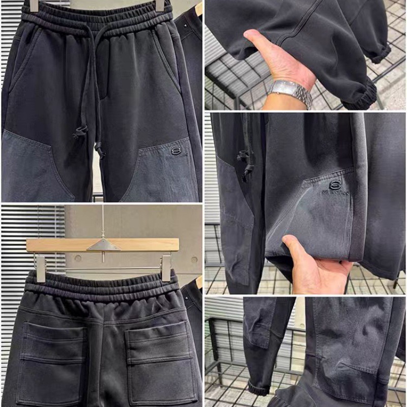 In 2025, the new men's trendy brand of tight-fitting casual pants in solid colors, Spring and Autumn, is a popular, stylish and versatile choice for men Specification image