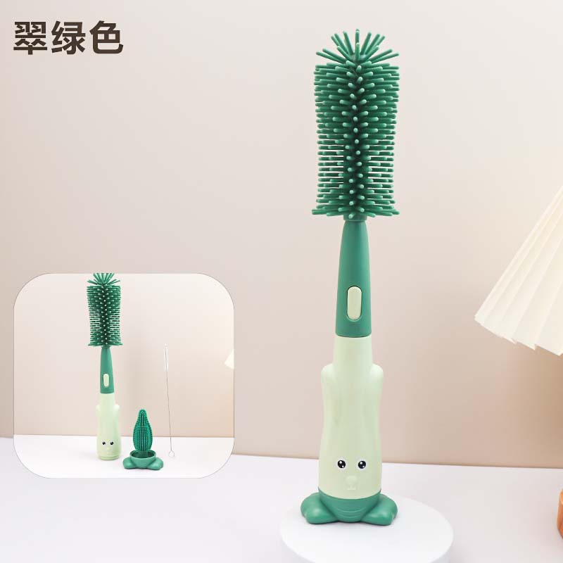 Baby bottle cleaning, refreshing, baby brush four-in-one silicone set, portable baby bottle brush set for cross-border use Application Scenario