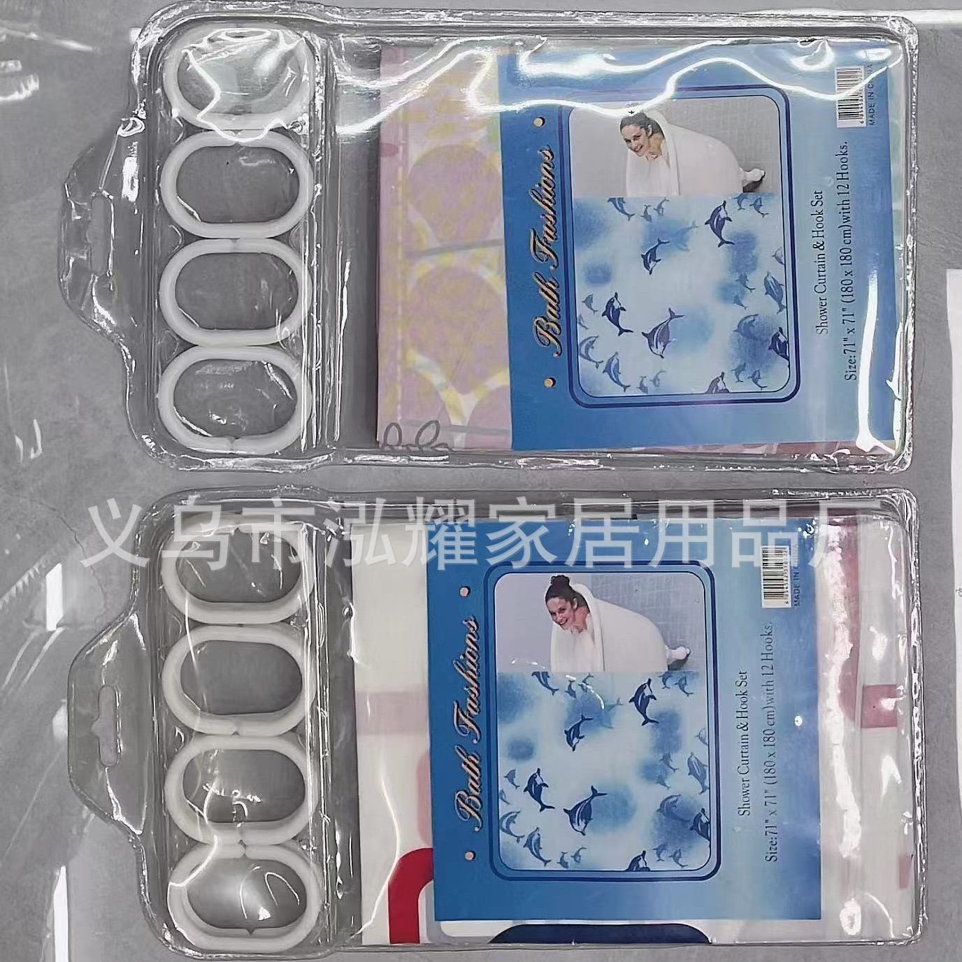 PEVA印花北欧风卫生间浴帘挡水沐浴门帘防水防霉厕所防水挂帘批发