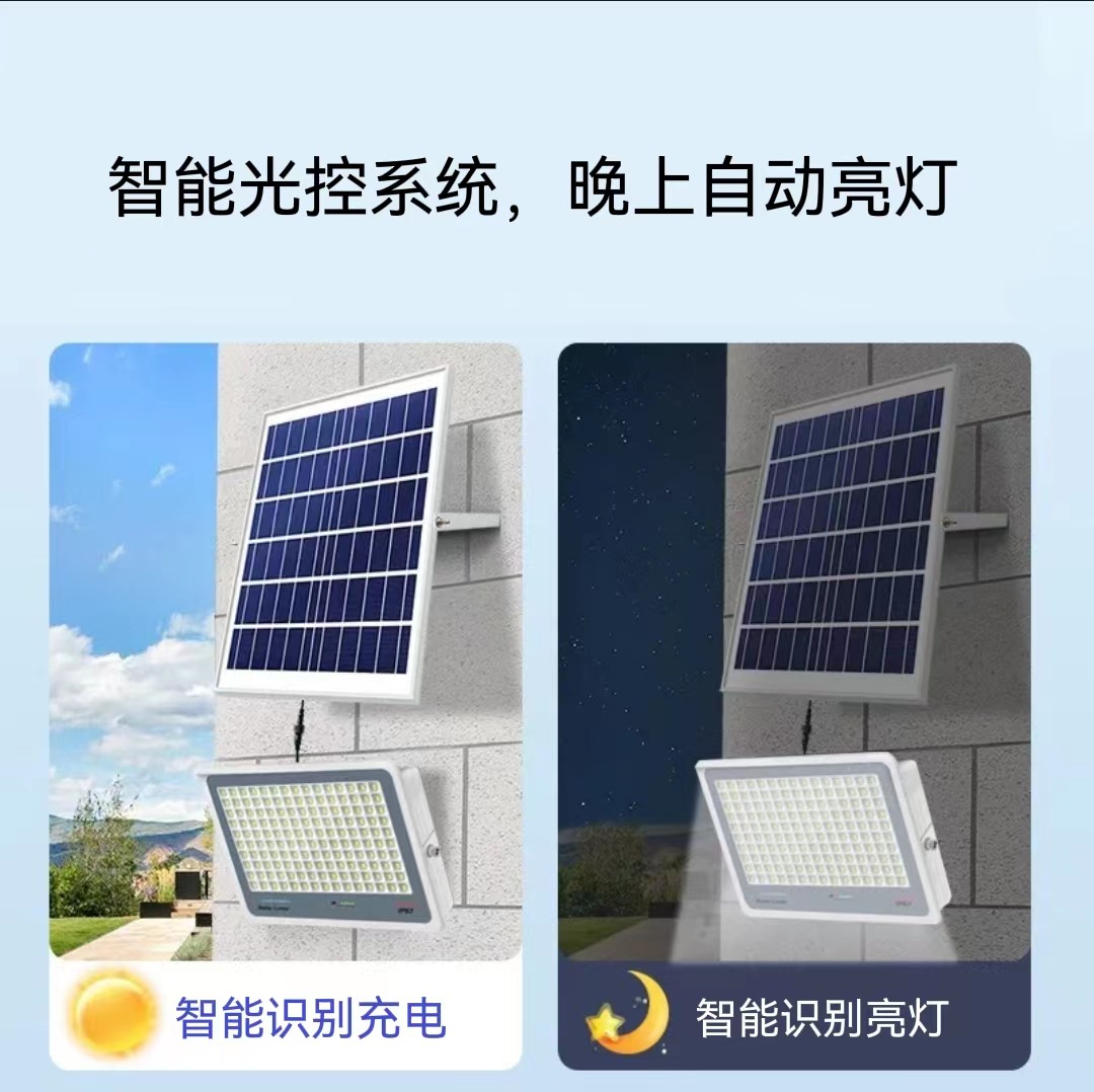 Dream Blue Solar Lamp, household outdoor garden lamp, LED floodlight, ultra-bright waterproof lighting street lamp details Picture