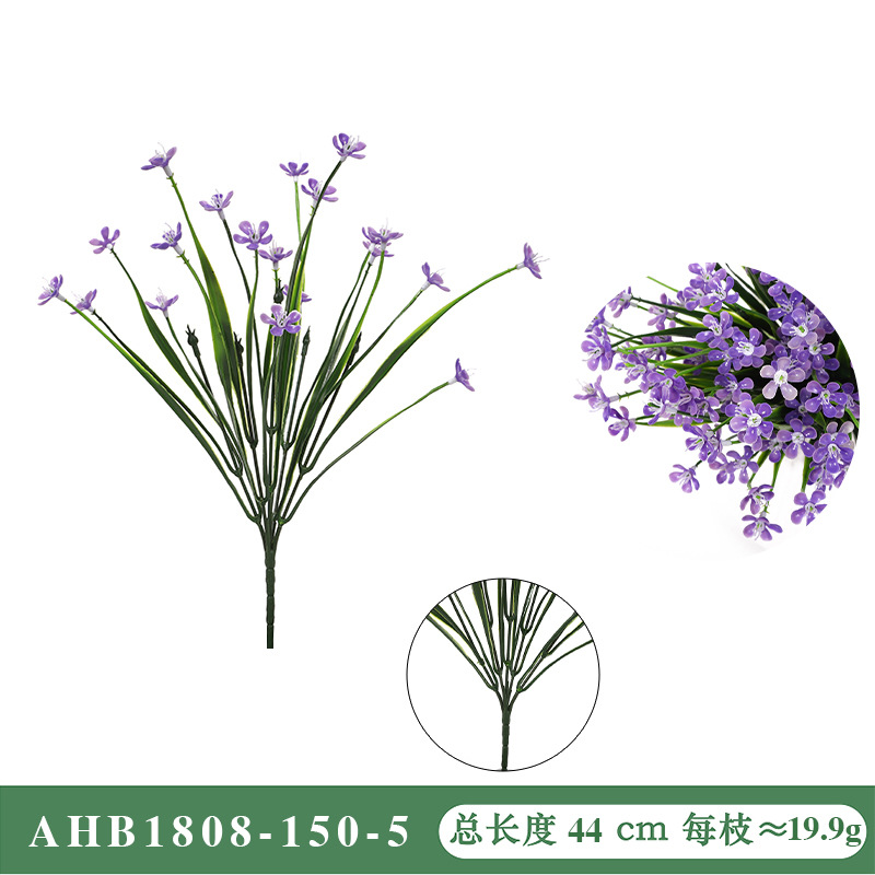 仿真花DIY发饰配件/假花/5朵塑膠花/仿真花/假花批发细节图