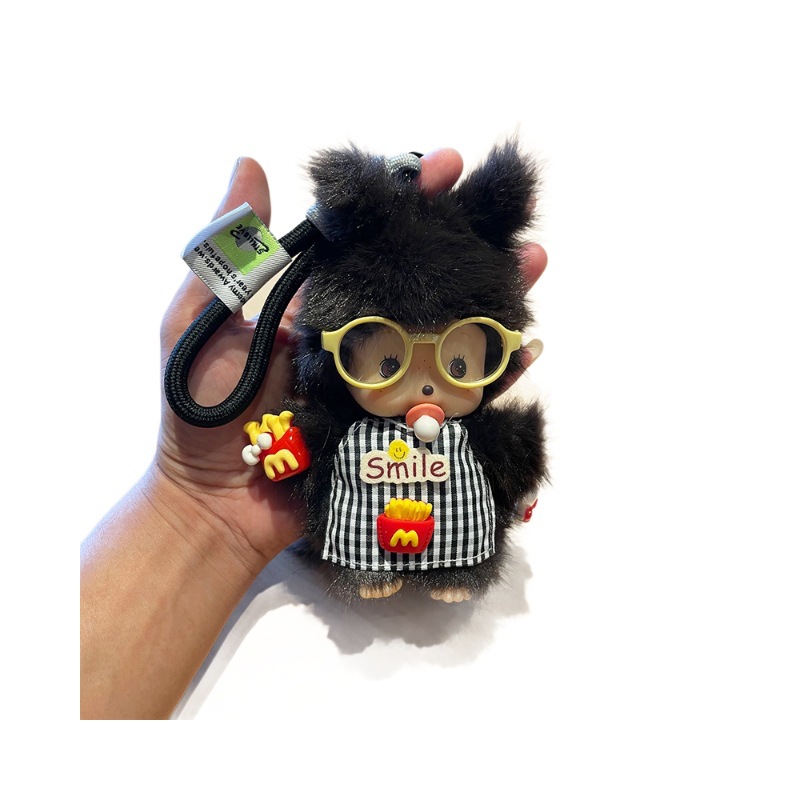 Original new cute plush toy, genuine Mengqiqi doll keychain pendant, furry bag pendant Item Picture