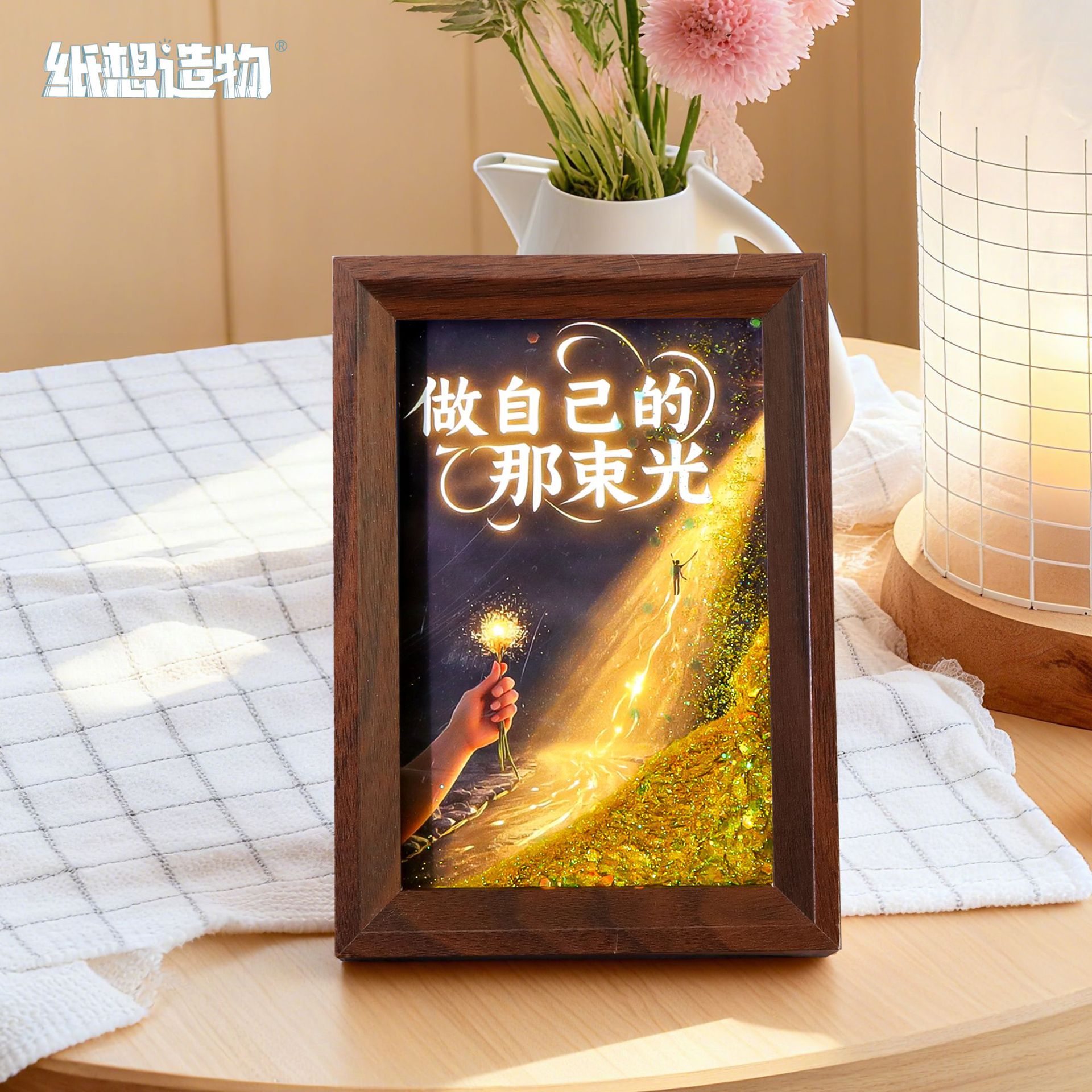 白色实木相框摆台装饰画相框查卖相框商家