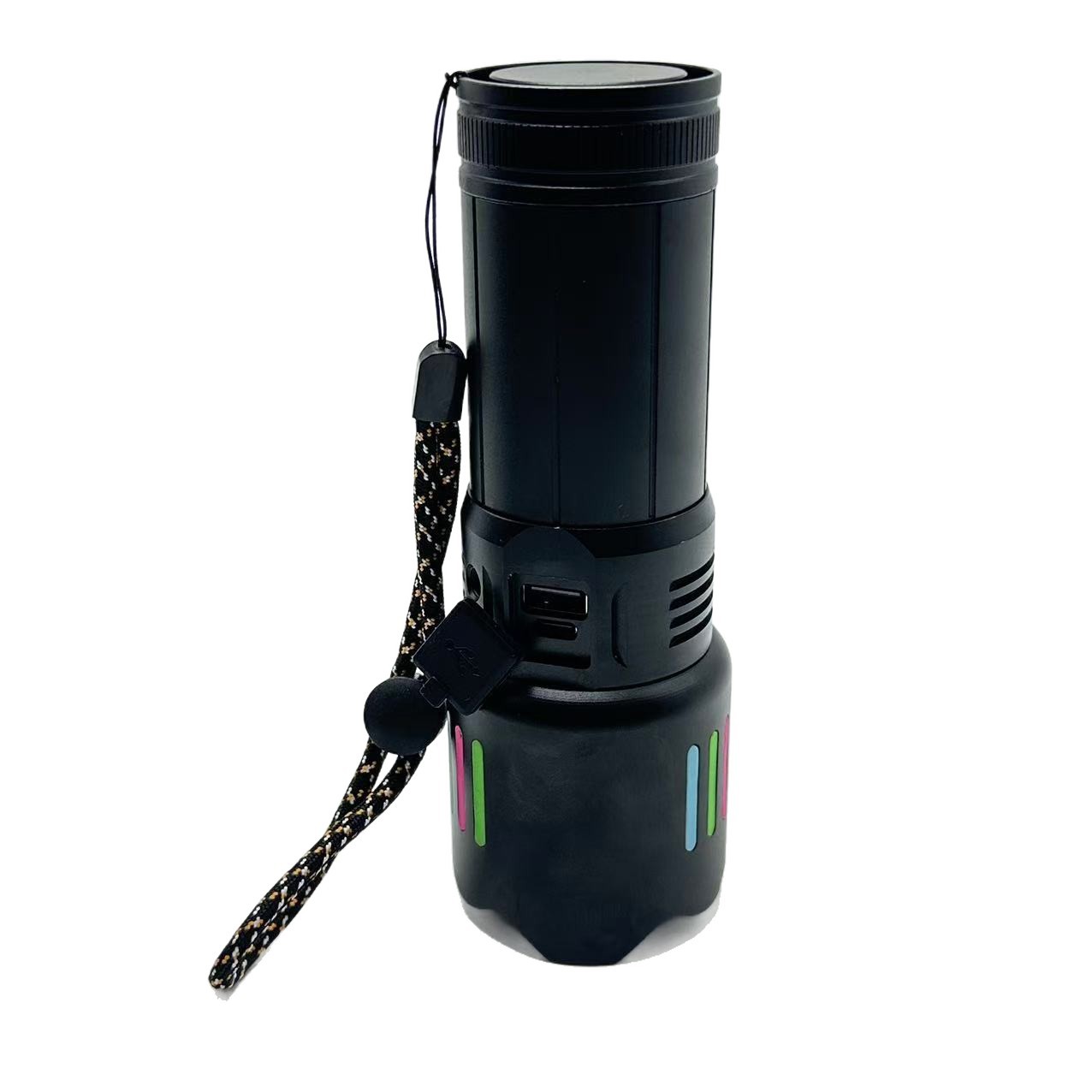 New cross-border outdoor charging, floodlight, telescopic focusing, long-range portable white laser flashlight, high-power flashlight
