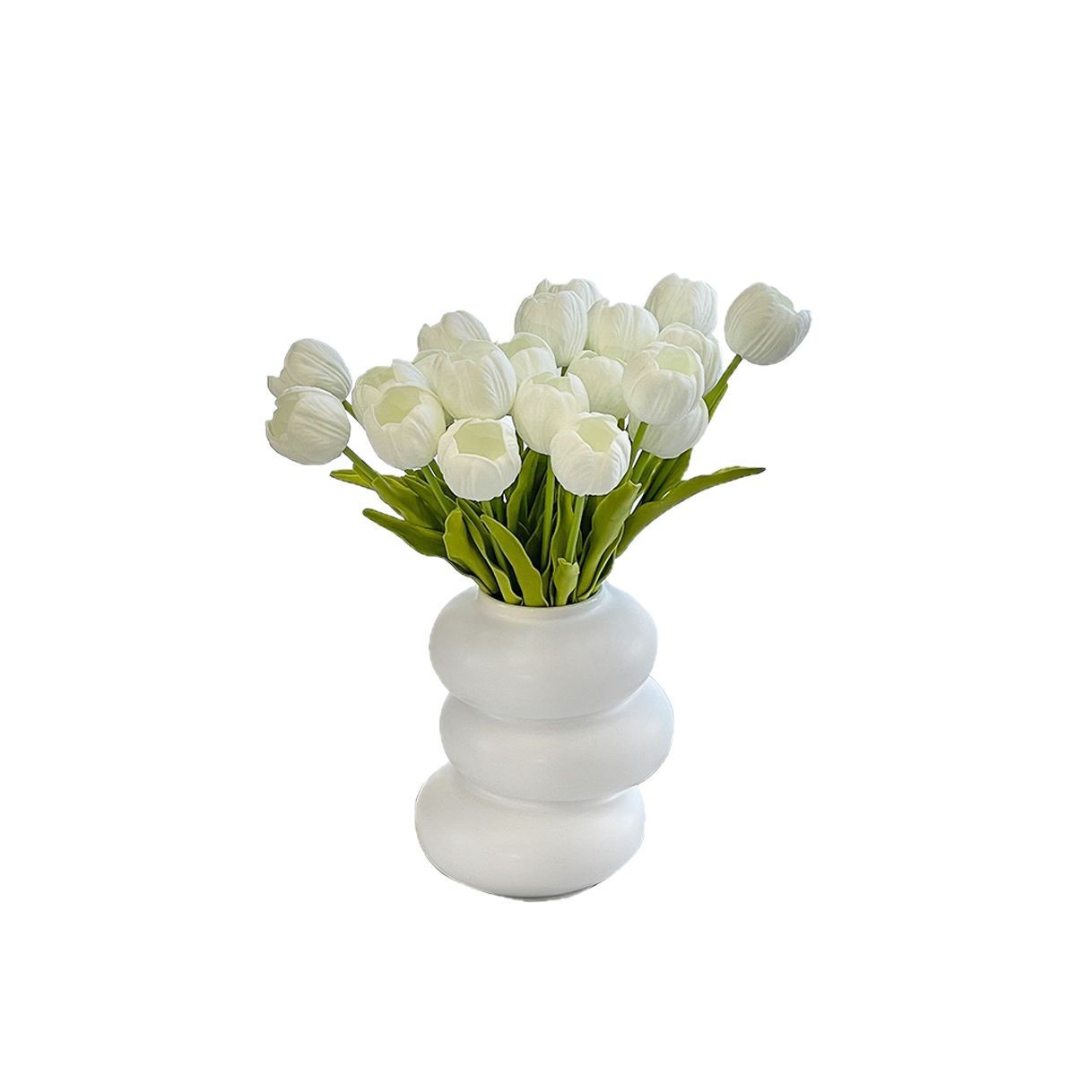 Tulipanes simulaciones florales falsas flores decoración de salón flores artificiales en seda decoración del hogar sentido tulipanes simulaciones florales - 5
