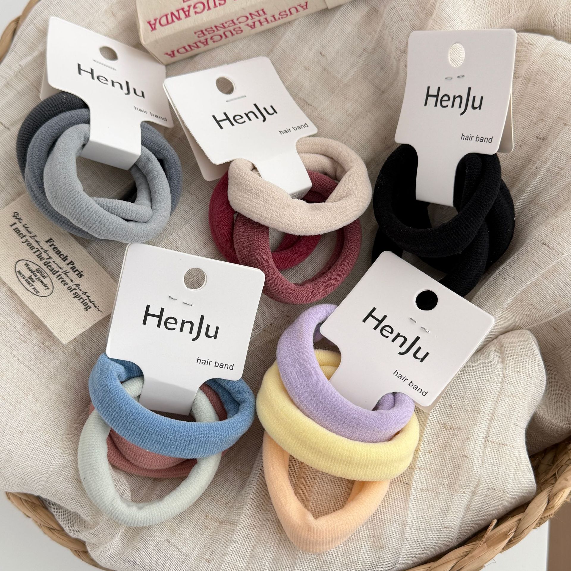 新款加粗卡装3条皮筋女扎头高弹力耐用头绳不勒头发气质马尾发绳