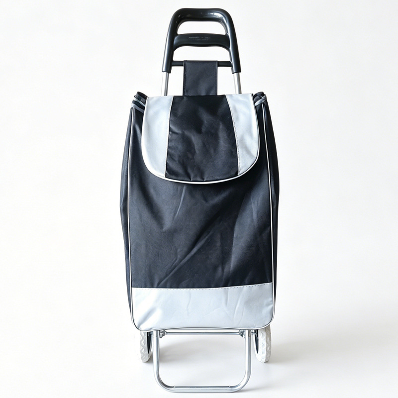Large-sized grocery shopping trolley, large-capacity customizable, logo printed shopping trolley, household folding lightweight trolley Item Picture