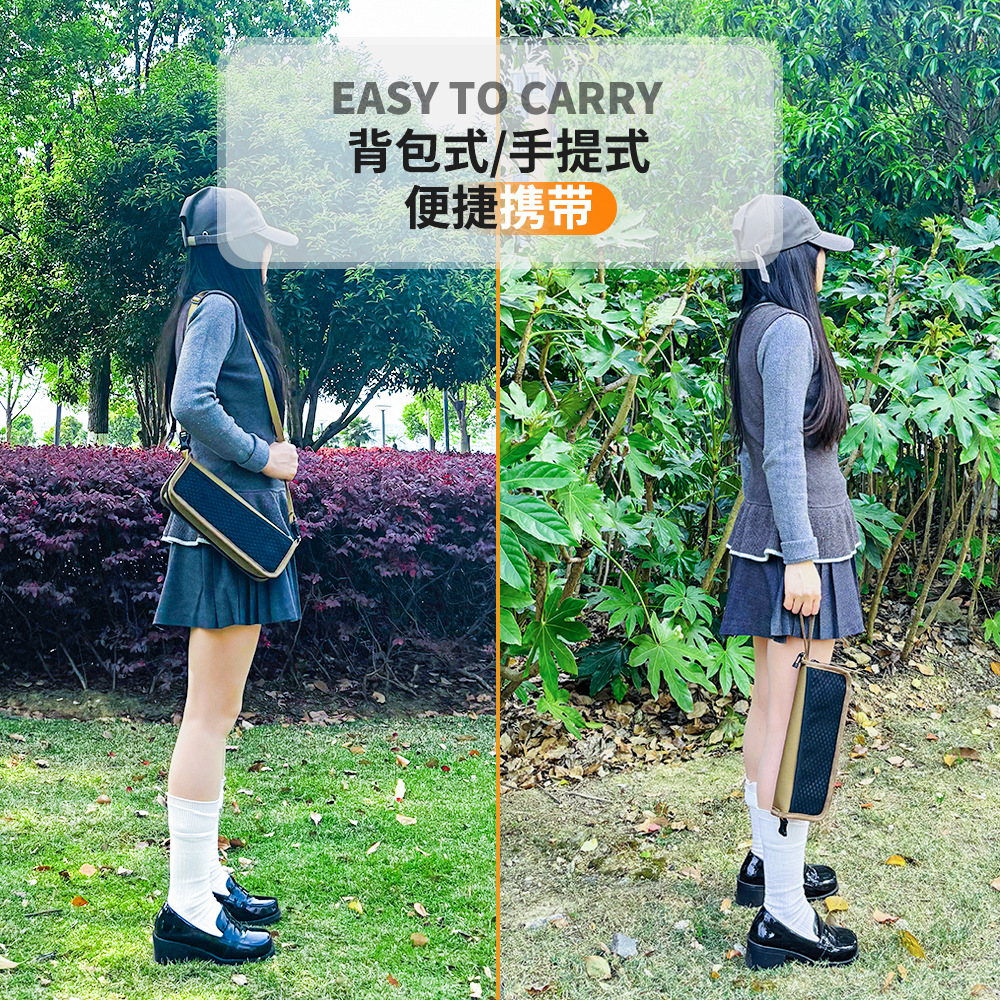 户外可斜挎收纳手包小马扎折叠凳便携露营折叠椅高铁排队马扎笔袋凳子挎包凳子方便凳椅椅子露营桌椅露营户外用品露营车详情图3