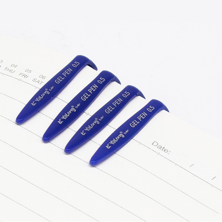 Yalong Cross-border best-selling simple blue 0.5mm gel pen, high-quality school office plastic pen Item Picture