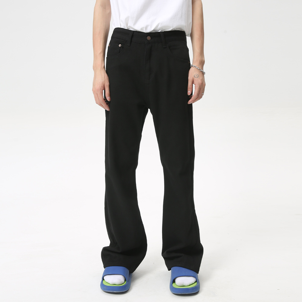 MTLCLOTHES男装|2024夏款新品 cleanfit基础款显瘦微喇纯色拖地裤