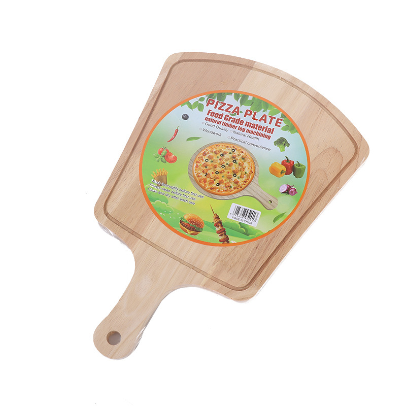 Household solid wood steak tray, household kitchen bamboo pizza board, Nan bamboo pizza spatula, household bread board, cheese board Item Picture