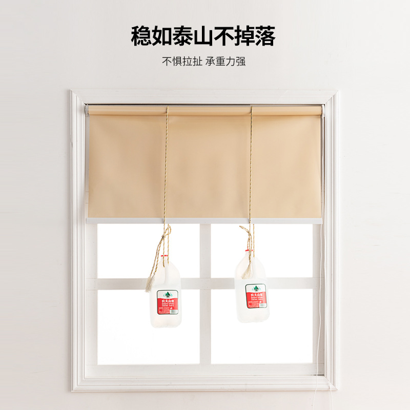 Roller blinds and Venetian blinds can be installed without drilling, providing light and sun protection. They are suitable for kitchens, bathrooms and offices, and can be lifted by hand and rolled up details Picture