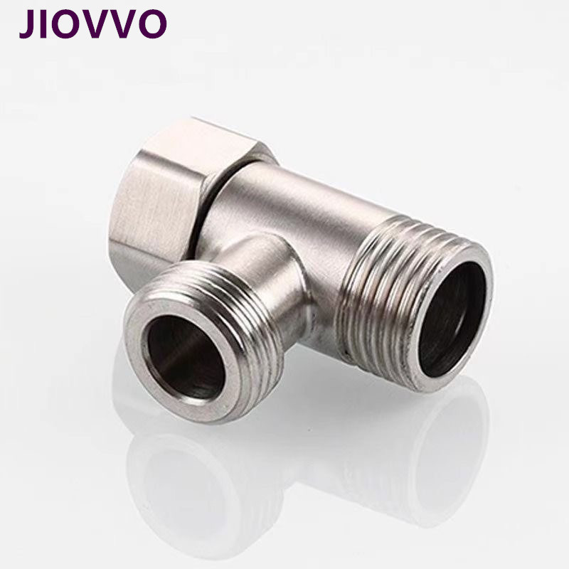 304 stainless steel three-way household 4-inch DN15 splitter, one-way two-way union, internal and external threaded water pipe joint