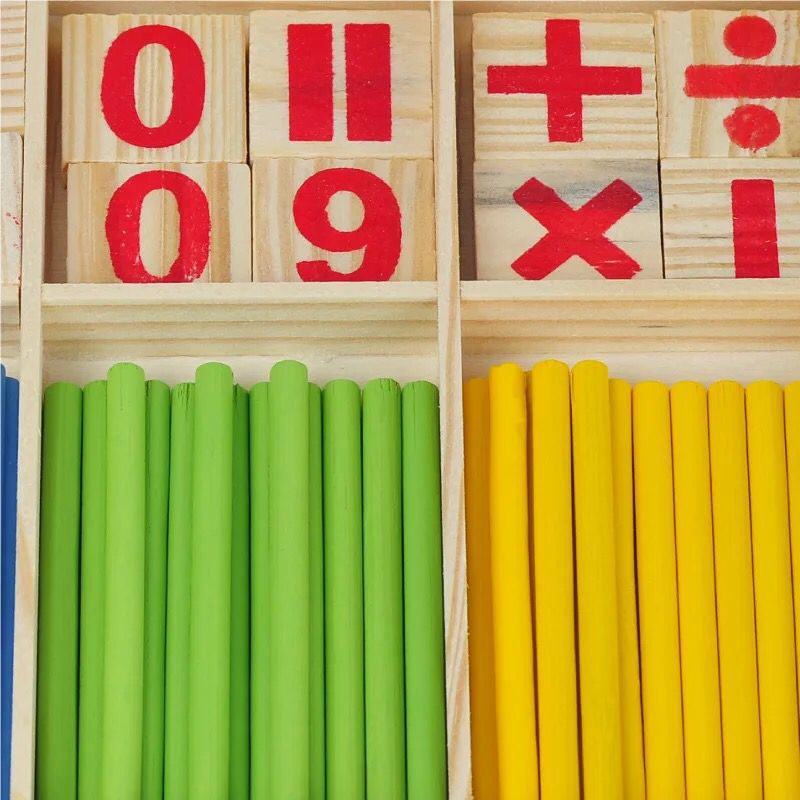 Children's digital stick arithmetic learning box, early education math teaching aid for primary school students, and educational wooden toys for kindergartens Specification image
