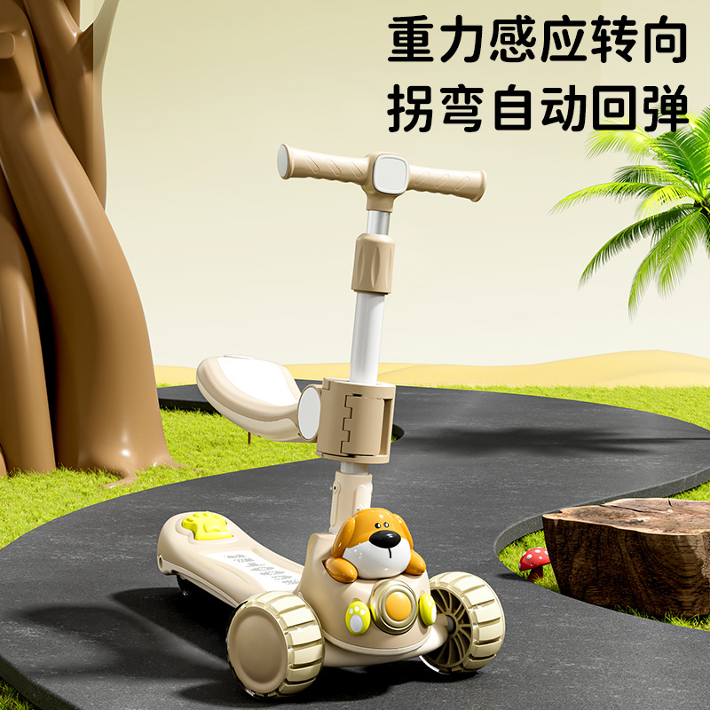 新款滑板车儿童3-6-10岁小孩溜溜车男孩女孩单脚踏板车可坐滑行车细节图