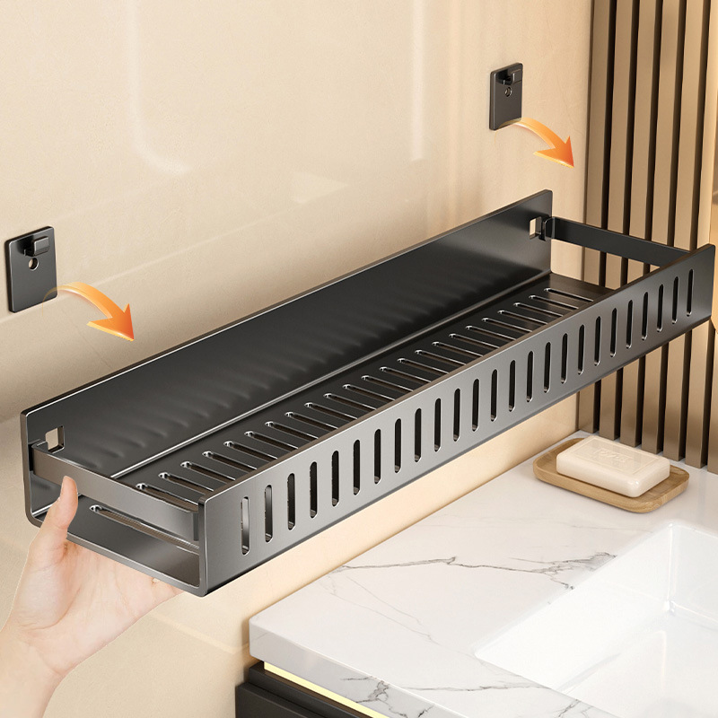 Bathroom storage rack, hotel non-drilling washbasin, wall-mounted washroom, toilet storage rack