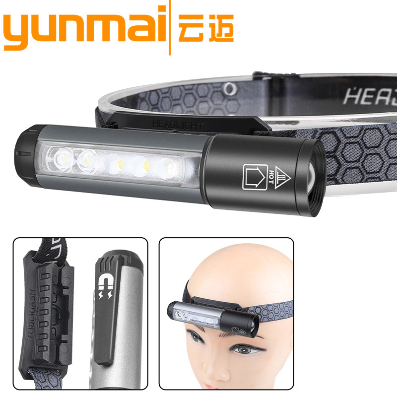 Nuevo 30W LED multi-fuente de luz 180° giratorio súper brillante luz de largo alcance pequeña lámpara de cabeza con imán ligero y compacto