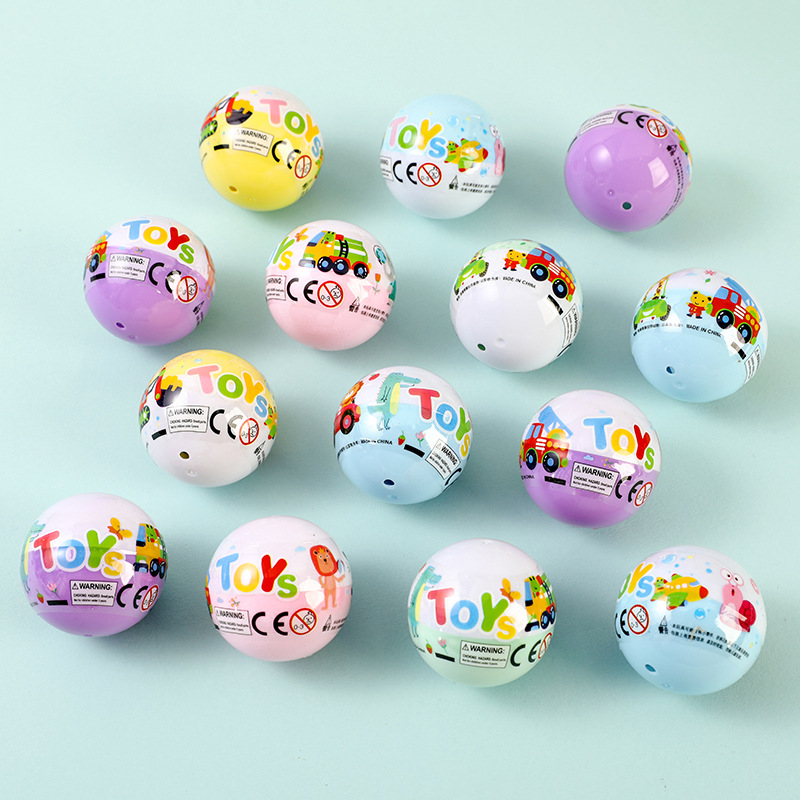50mm扭蛋彩色覆膜款盲球惊喜扭蛋球游戏厅扭蛋机球小礼品扭扭蛋球产品图