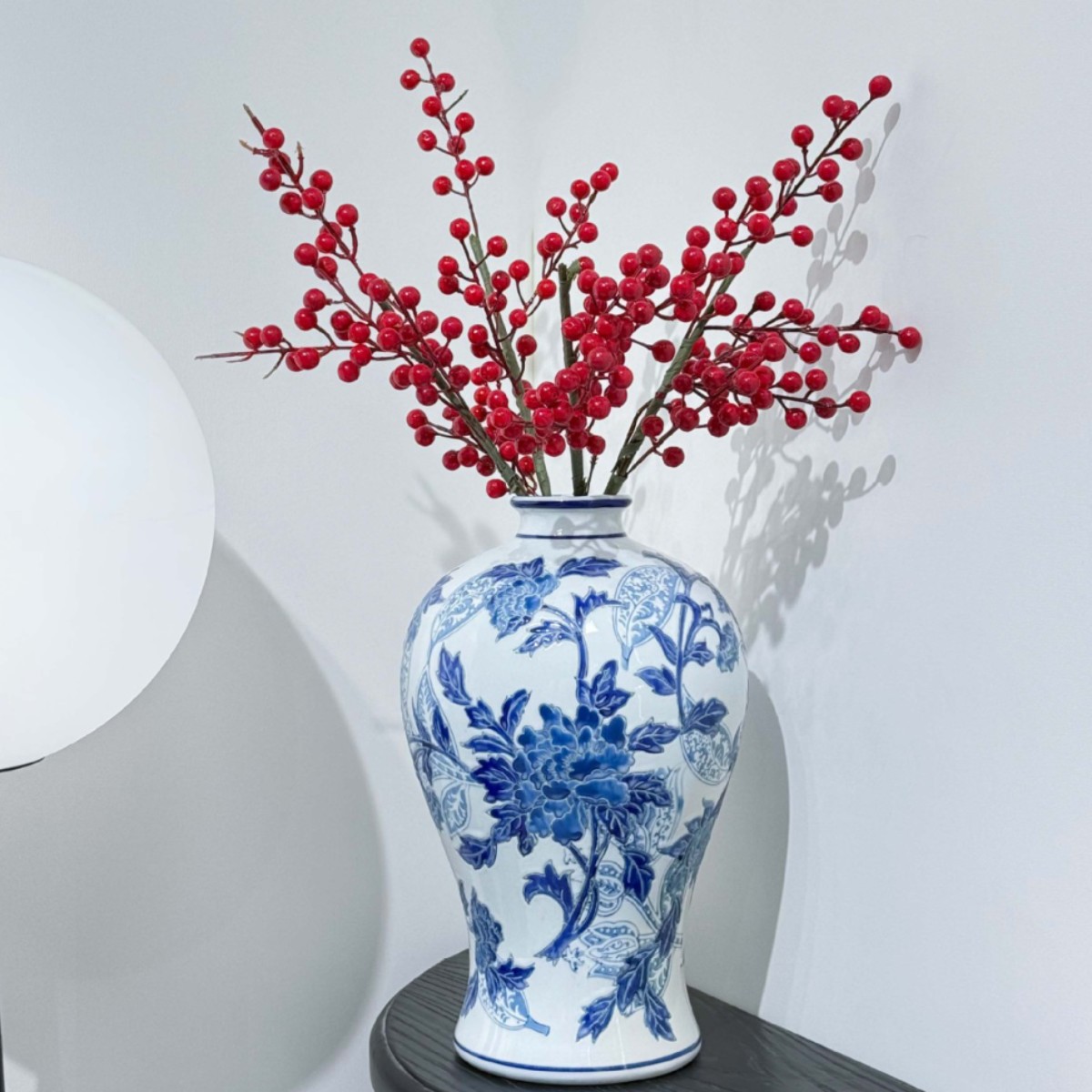 陶瓷花瓶高级感青花瓷家居装饰品玄关客厅摆件酒店创意工艺品