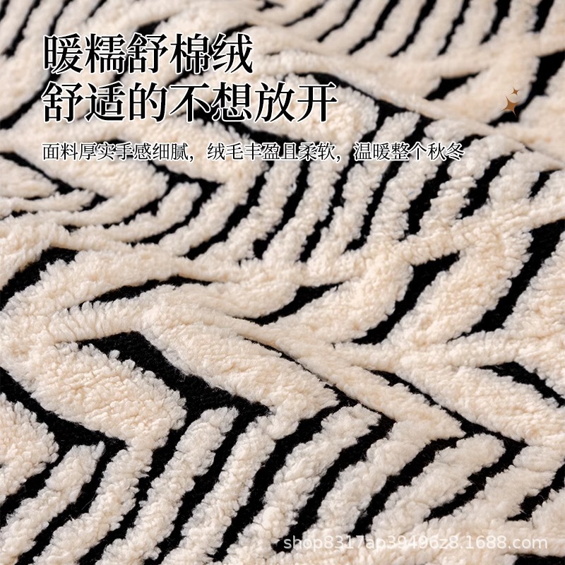 The 2024 new leather sofa cushion for autumn and winter features a light luxury and high-end feel, with a simple and modern anti-slip straight-lined cover fabric details Picture