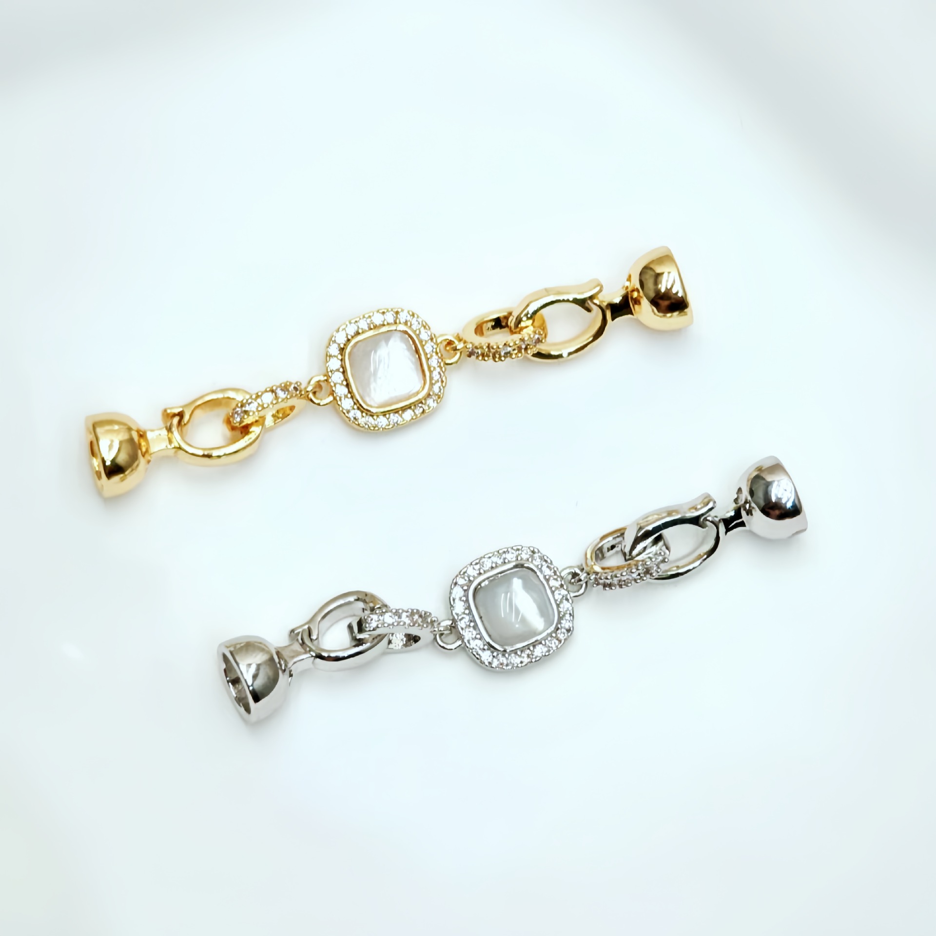 Pearl necklace buckle, natural shell chain buckle, handcrafted end buckle, connecting buckle, mother-and-child buckle, sweater chain diy matching